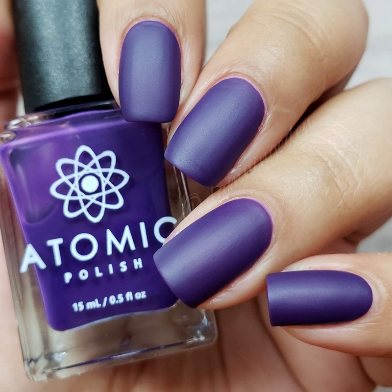 Purple Matte Nail Polish - Atomic Polish - Iodine (I)