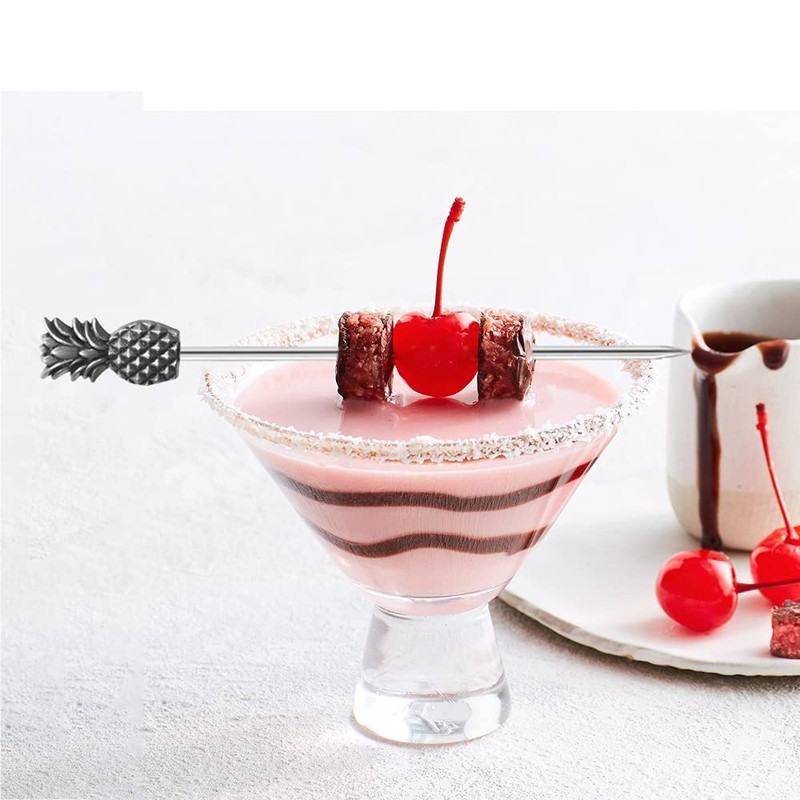 8Pcs Stainless Steel Creative Koala Cocktail Picks Reusable Toothpicks Fruit