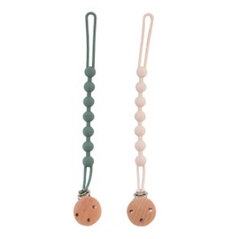 2 x White Baby Pacifier Chains