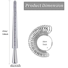 Ring Sizer UK Ring Measurement Tool, UK Sizes Finger Ring Size Measure, Aluminum Ring Measure Tools Set Jewelry Tool Ring Measure Rings Size A-Z Metal Steel For Men Women