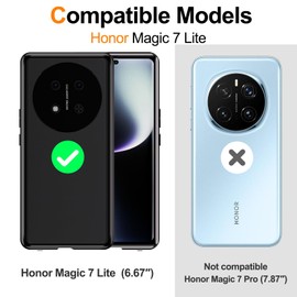 STARRYNOVA Privacy Case Compatible with Honor Magic 7 Lite, Front and Back Metal Magnetic Case, 360 Degree Protection with Anti-Peep Glass - Rose