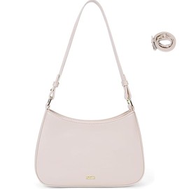 Makukke Shoulder Bag Women Small Handbag, Y2K Crossbody Bag Women PU Leather Shoulder Bag Vintage for Women Dating Party Shopping, Beige Shoulder Bag