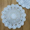 4 PCS Blue 8 Inch Round 100% HANDMADE Crochet Lace