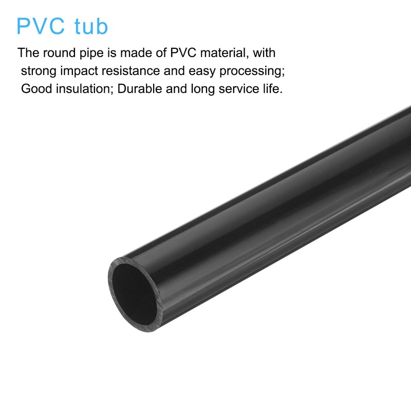 sourcing map PVC Rigid Tube Round Pipe Hardware Tubing 21mm