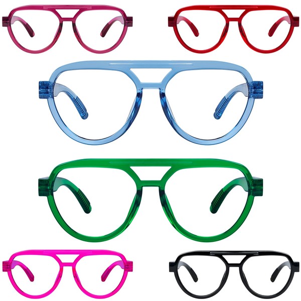 BLUELESS Pilot Reading Glasses for Women Metalless Screwless Spring Hinges