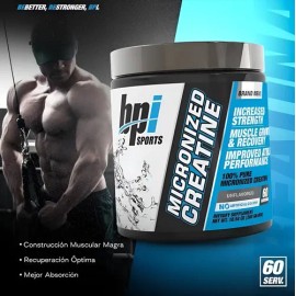 Creatina Monohidratada Micronizada BPI Sports Sin Sabor 300g Suplemento Polvo                                                                         