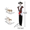 AW 5.4 Ft Pirate Captain Life Size Skeleton with 2