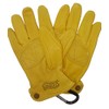 Caiman Leather Gloves (Leather Gloves) Driver/Work/Bike Gold Sheep Grain (S)