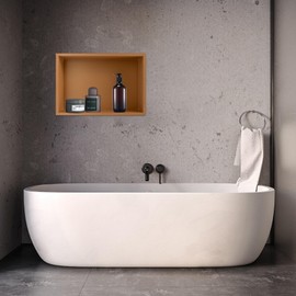 Shower Niche, 13x19 Inch Stainless Steel Shower Niche Single Layer Recessed Shower Niche No Tile Needed Wall Niche Finished Shower Niche for Bathroom Storage