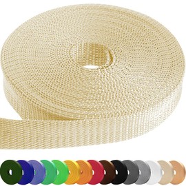 TECEUM 2 Inch Webbing – Cream – 10 Yards – 2” Heavy-Duty Wide Webbing for Climbing Outdoors Indoors Crafting DIY nw