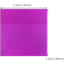 ONLYKXY Paquete de 4 notas adhesivas transparentes de 7,6 x 7,6 cm, pestañas autoadhesivas para libros, 200 hojas impermeables de PET, bloc de notas adhesivas (morado)
