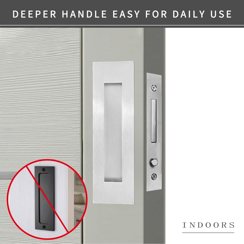 senharvest Recessed Finger Flush Pulls with Edge Pull -Sliding Closet