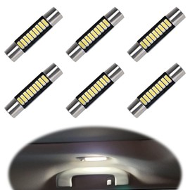 ecocstm 6 PCS 29.5 mm LED Car Bulb, Extremely Bright 9-SMD 4014 Chips, Xenon Festoon Light Bulb 6614F 6641 6612F, Automotive Light Bulbs 12V for Vanity Mirror, Sun Visor, and Dome Light
