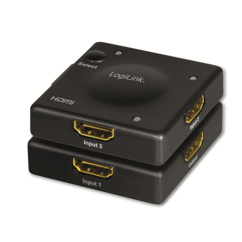 LogiLink HDMI Switch 3x1 Port 1080p/60Hz Mini