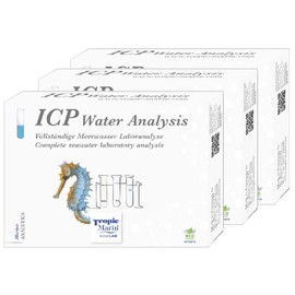 Tropic Marin ICP Water Analysis, Set of 3, Professional ICP Seawater Laboratory Analysis