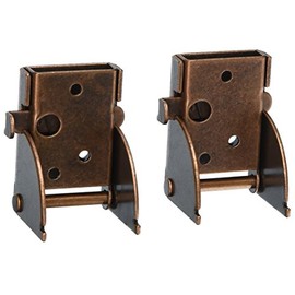 Rockler Posi-Lock Folding Leg Bracket – Durable Spring Activated Locking Table Leg Hinges – Statuary Bronze-Plated Steel Support Brackets - Secure Table Legs Folding Brackets.