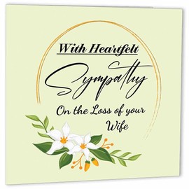 Sorry for your loss WIFE sympathy card, condolences Bereavement,