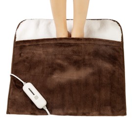 Gintao Electric Heated Foot Warmers for Men and Women,Foot Heating Pad Electric with Fast Heating Technology,Heating Pad Feet Warmer Auto Shut Off with 3 Temperature Setting,22×20 inches,Brown