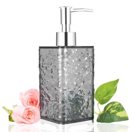 Plastic Soap Dispenser Bottle with Pump, 400 ML Liquid Soap Dispenser, Refillable Hand and Dish Soap Dispenser Bathroom Kitchen Countertop, Lotion Shampoo and Conditioner Dispenser Bottles