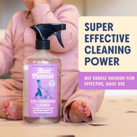 Aunt Fannie's Toy and Highchair Cleaner, Hypoallergenic, Multi-Purpose Spray Powered by Vinegar for Toys, High Chairs, Car Seats, Swings, Counters, and Other Hard Surfaces Fragrance Free, Pack of 1