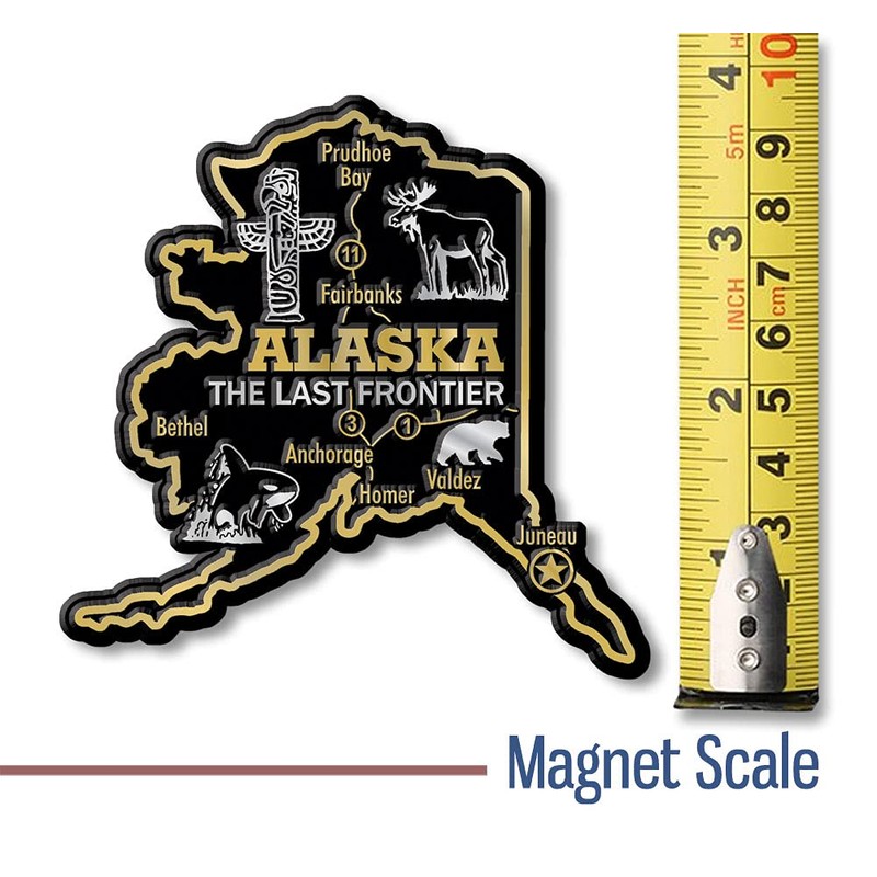 Alaska Giant State Map Souvenir Magnet