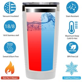Flairy Land Skier White Edition Tumbler20oz - On top of the mountains is where everthing makes sense - Ski Snowboard Goggles Snowboarder Skiing Snowboarding Gift Skiers Hiking Mountain Snowboareing