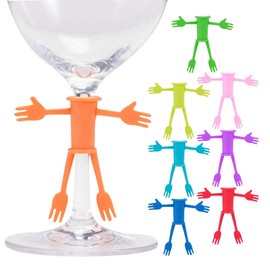 Oenophilia Wine Glass Stem Dudes - Set of 8