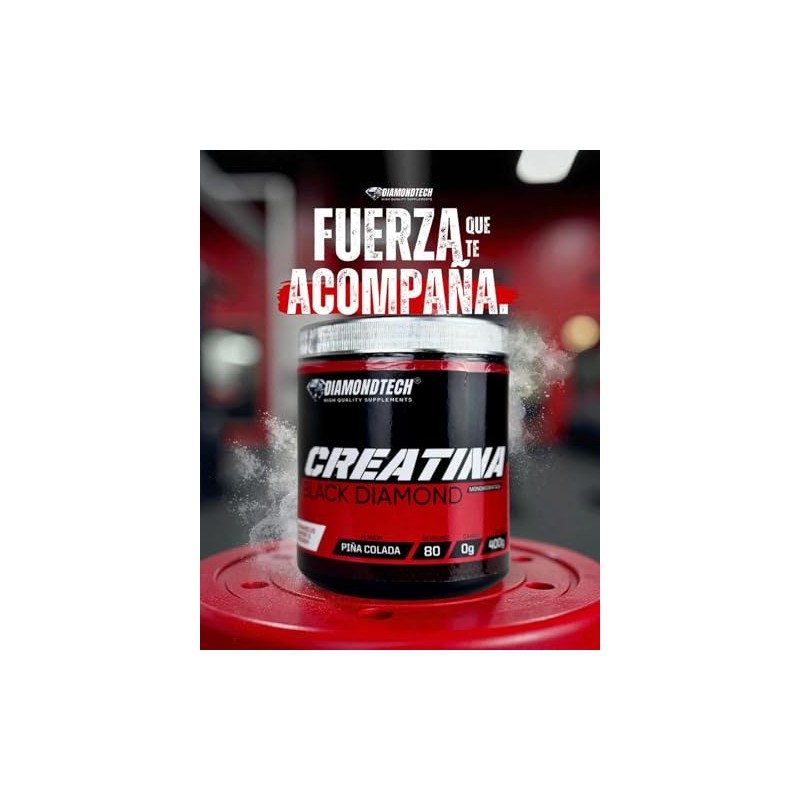 Creatina Monohidratada Black Diamond 400grs 80servicios Frutos rojos