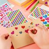 80 Sheets 4680 Pcs Gilter Heart Stickers, Self Adhesive Valentine's