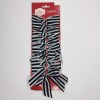 Holiday Time Set of 10 Bows Black White Striped Zebra