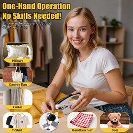 Handheld Sewing Machine: Sewing Machine for Beginners with Two Power Supply Modes,Easy to Use,Quick Stitching,Mini Portable Hand Stitching Machine with Sewing Kits for DIY,Home Travel (White)