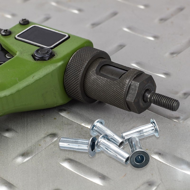 sourcing map M10 Multi-Grip Rivet Nuts, 10pcs Pre-Bulbed Shank Flat