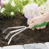 Garden Rake Heavy Duty Stainless Steel Hand Rake Gardening Tools