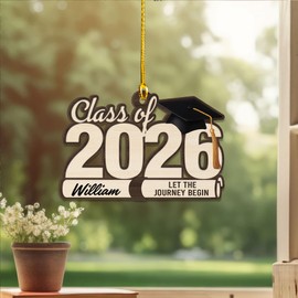 Graduation Ornaments Class of 2026, Graduation Ornament 2025 2026, Grad Gown High School Senior Year Christmas Ornament, College Grad Congratulations Graduated Gifts, Decoration for Xmas (Style 3)