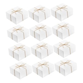 SAFIGLE 12 Pcs Durable Paper Boxes with Twine for Birthday Valentine Day and Weddings Easy to Assemble Wrapping Boxes for All Your Present Needs