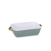 Beatriz Ball CERAMIC Small Rectangular Baker with Gold Handles (Sage)