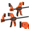 Jorgensen Bar Clamps For Woodworking, 12" 2-Pack One-Handed Clamps/Spreader with
