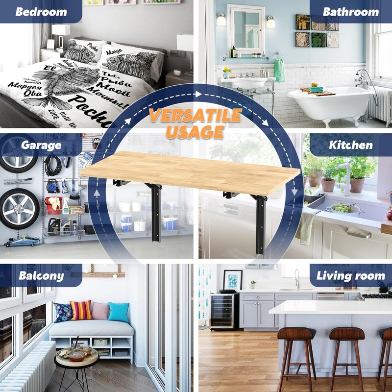 Ultrawall Wall Mounted Folding Workbench, Heavy Duty Foldable Work Table,