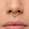 BCMON 18K Gold PVD G23 Titanium Star Septum Clicker Nose