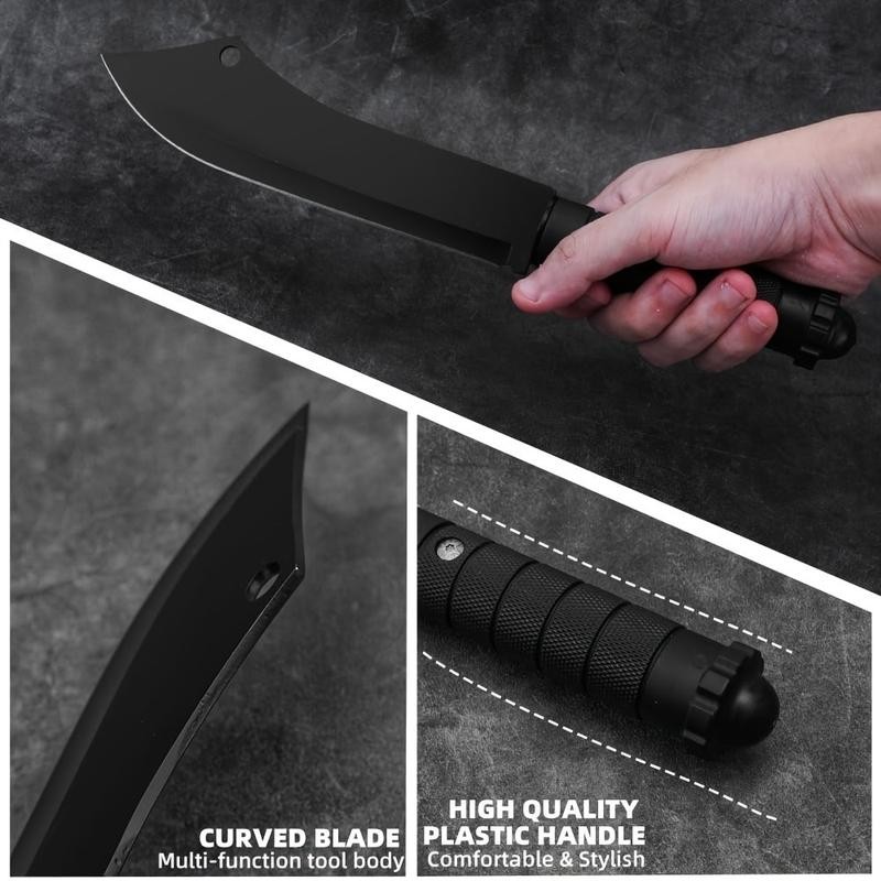 Kitchen Knife, Fixed Blade with Sheath, Multi-purpose Household, Camping, Barbecue,