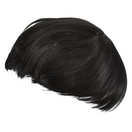 FRCOLOR Cute Short Hair Cap with Mushroom Head and (Black) Bobo Wigs Synthetic Fibre Wigs Bobo Hair Wig Short Hair Short Straight Wigs Girls Women Chemical Fibre