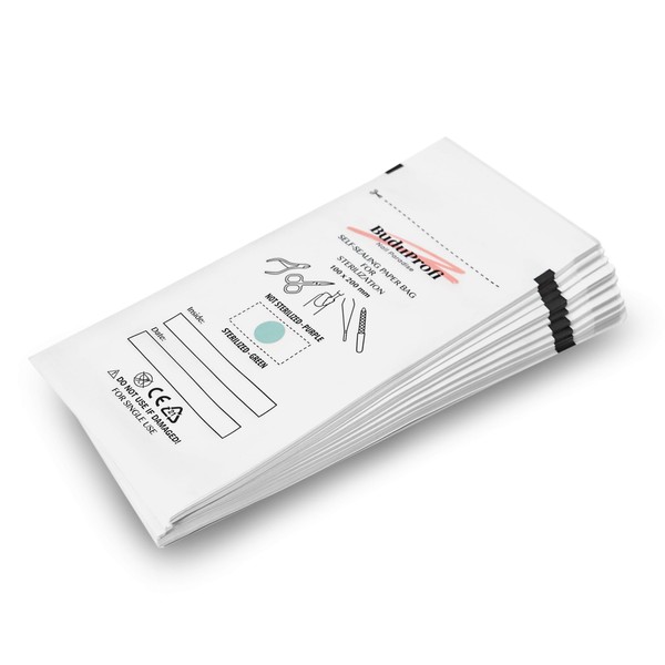 BuduProfi 100 Sterilization Bags for Autoclave and Drying Oven Manicure