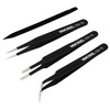 MMOBIEL 3X Industrial Precision ESD Tweezers Anti-Static Stainless Steel for