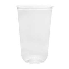 Karat 24oz U-Shape PET Clear Cups - Durable, Recyclable Cold Drink Cups (98mm) (Pack of 600)