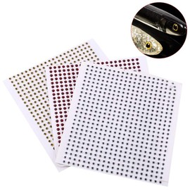 Alomejor 500PCS 3D Eyes Fishing Lure for DIY Lure Baits Making 3mm4mm5mm Lifelike Fish Eye Artificial Fake Eyes Fish Bait Eye(5mm Red)