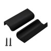 goldenwarm Cabinet Pulls Tab Edge Pull Black Mount Finger Pull