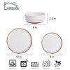 Lareina Plates and Bowls Set, 12 Pieces Farmhouse Ceramic Dinnerware