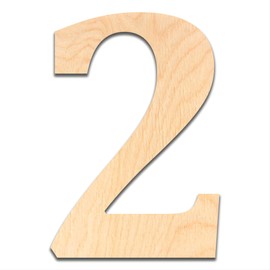 4 Inch Wooden Number 2 - Cut from Baltic Birch Plywood, This 4 inch Wood Number is Ready for Painting or Decorating. for Home Decor, Office Signs, or Party Decorations.