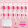 AddFavor Press on Nails Short Square - 240pcs Hot Pink