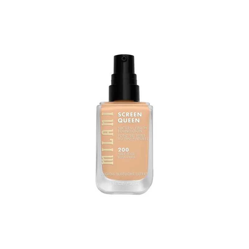 Maquillaje Milani Screen Queen Foundation 200 Nude Beige